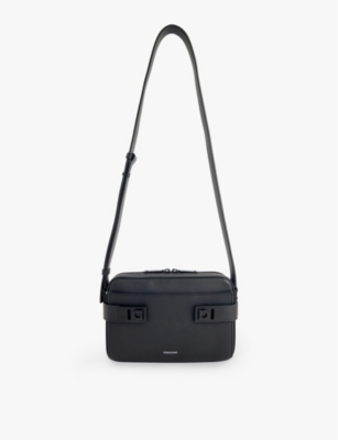 Ferragamo Nero Logo-print Leather Shoulder Bag