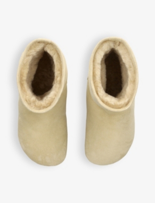 Lago panelled suede and shearling boots