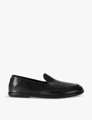 Officine Creative Womens Black Mienne 101 Round-toe Leather Loafers In Black