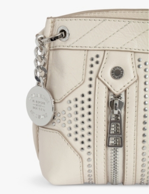 Zadig & Voltaire Womens Flash Sunny Mood Stud-embellished Leather Shoulder Bag In Flash