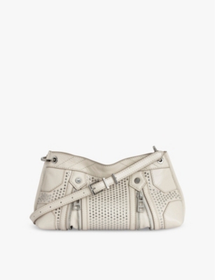 Zadig & Voltaire Womens Flash Sunny Mood Stud-embellished Leather Shoulder Bag In Flash