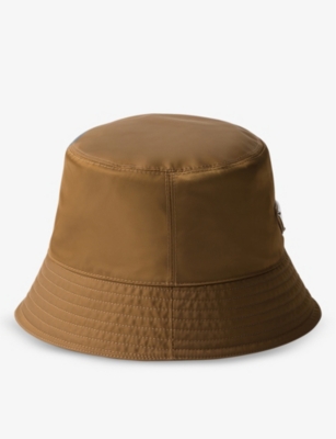 PRADA: Logo-badge recycled-nylon bucket hat