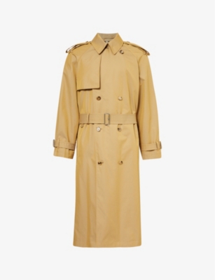 BURBERRY: Double-breasted cotton trench coat