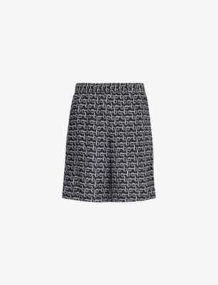 BURBERRY: Graphic-print relaxed-fit silk shorts
