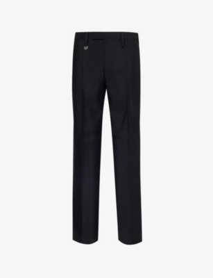 Tapered-leg relaxed-fit wool trousers