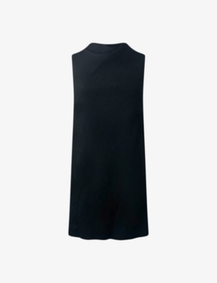 Ro&zo Women's Black Sleeveless Tie-back Woven Mini Dress