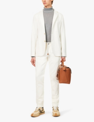 ELEVENTY: Slim-fit stretch-cotton trousers