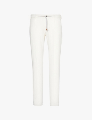 ELEVENTY: Slim-fit stretch-cotton trousers