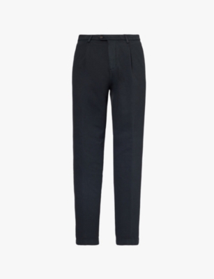 ELEVENTY: Pleated stretch-cotton trousers