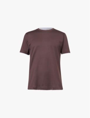 ELEVENTY: Contrast-trim short-sleeve cotton-jersey T-shirt