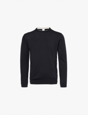 ELEVENTY: Crew-neck regular-fit cotton-knit jumper