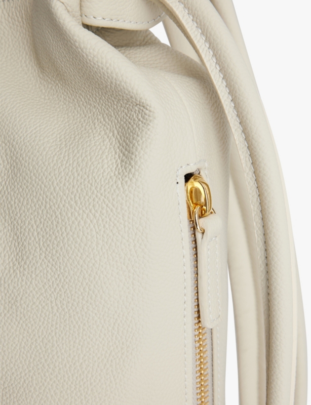 Branded drawstring-closure leather backpack