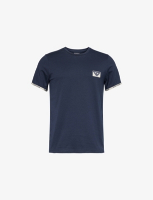 EMPORIO ARMANI: Crewneck cotton-jersey T-shirt