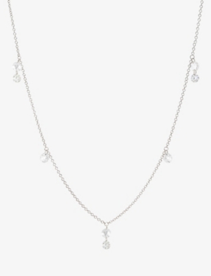 THE ALKEMISTRY: Aria 18ct white-gold rose-cut 0.50ct and brilliant-cut 0.24ct diamond necklace