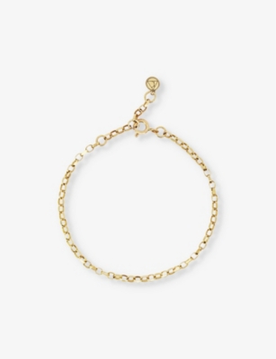 THE ALKEMISTRY: Nude Shimmer 18ct yellow-gold chain anklet