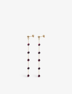 THE ALKEMISTRY: Boba 18ct yellow-gold and garnet drop earrings