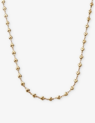 CRYSTAL HAZE: Habibi 18ct gold-plated brass chain necklace