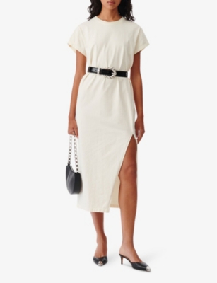 Iro Cotton Litonya Midi Dress In Whi11