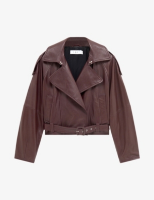 IRO - Yuria belted leather biker jacket | Selfridges.com