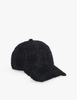 Iro Womens Blk15 Greb Logo-embroidered Tweed Baseball Cap