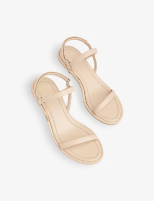 Whistles Womens Cream Enslee Kitten-heel Leather Sandals In Cream