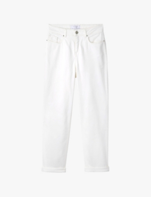 THE WHITE COMPANY: Brompton slim-leg mid-rise cotton jeans