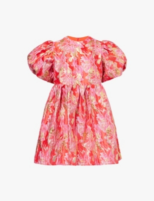 sister jane mini smock dress Sister Jane Mini Smock Dress With Oversized Bow And Volume Sleeves in Red