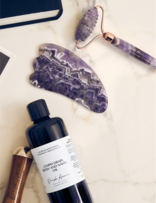 Amthyst gua sha and roller pen set