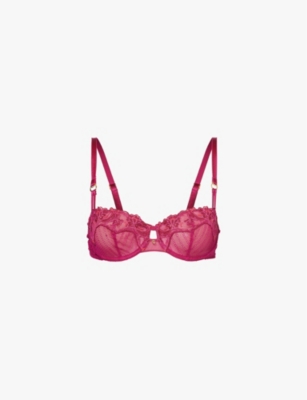 Shop Chantelle Womens Ruby Cabernet Sauvage Embroidered Balconette Bra