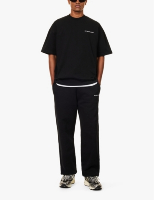 Shop Mki Miyuki Zoku Mki Miyuki-zoku Men's Black Uniform Branded-print Cotton-jersey T-shirt