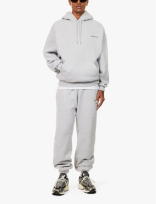 Mki Miyuki Zoku Mki Miyuki-zoku Mens Grey Uniform Branded-print Cotton-blend Hoody In Grey