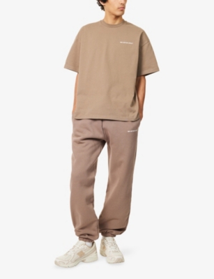 MKI MIYUKI-ZOKU: Uniform brand-print cotton-blend jogging bottoms