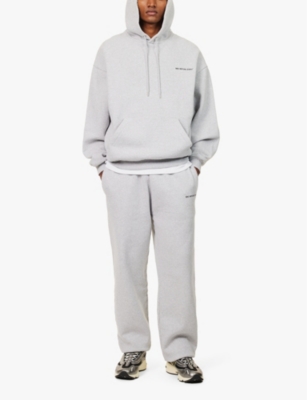 Mki Miyuki Zoku Mki Miyuki-zoku Mens Grey Uniform Brand-print Cotton-blend Jogging Bottoms In Grey