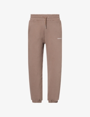MKI MIYUKI-ZOKU: Uniform brand-print cotton-blend jogging bottoms