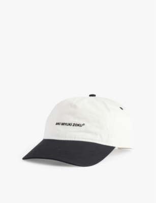 Shop Mki Miyuki Zoku Ens Brand-embroidered Cotton Baseball Cap Ecru Black