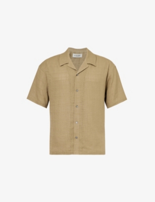 FRAME: Camp-collar cotton shirt