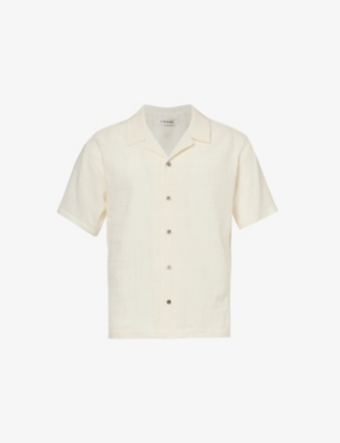 FRAME: Camp-collar cotton shirt
