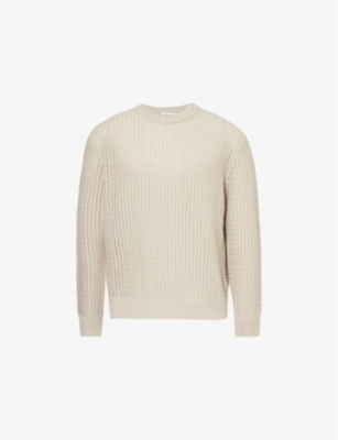 FRAME: Open-knit wool and cotton-blend jumper