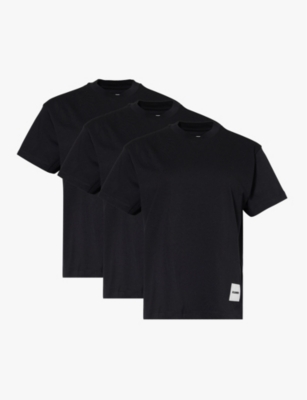 JIL SANDER: Brand-appliqué pack of three organic-cotton jersey T-shirts