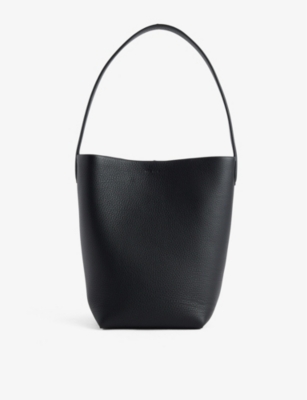 The Row Womens  Park Small Leather Tote Bag In Black