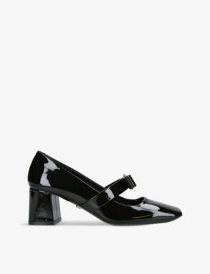 Versace "gianni Ribbon Patent Leather Dé In Black
