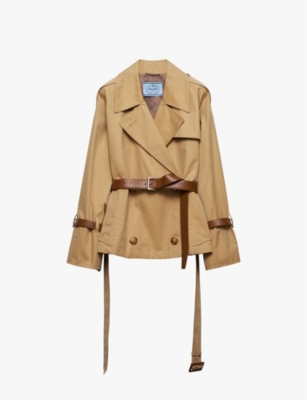 PRADA: Twill-weave belted cotton trench coat