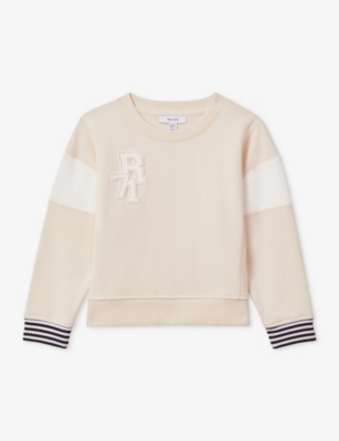 REISS: Colette rubberised-logo cotton-jersey sweatshirt 4-14 years