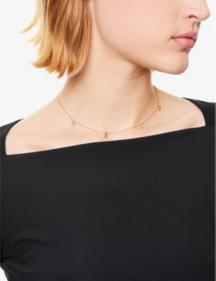 Pdpaola Womens Gold Bloom 18ct Yellow-gold Plated Sterling-silver And Cubic Zirconia Necklace In Gold