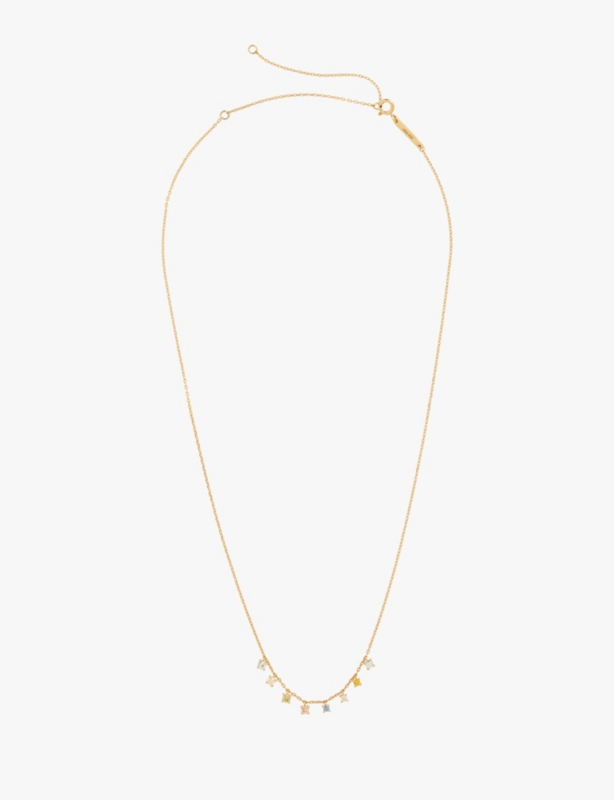 Rainbow Salsa mini 18ct yellow-gold plated sterling-silver and zirconia pendant necklace