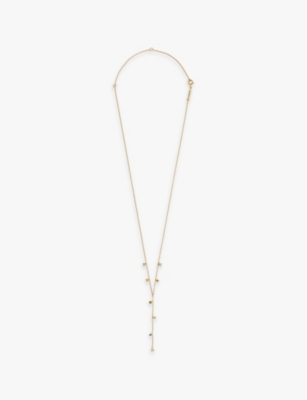 PDPAOLA: Jane 18ct yellow-gold plated sterling-silver and cubic zirconia necklace