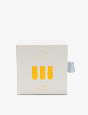 L'ATELIER DU VIN: Pack of three assorted metal wine stoppers