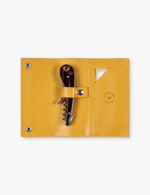 L'atelier Du Vin Soft Machine Nomad Corkscrew With Leather Pouch In Mustard