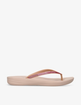 FITFLOP: IQushion diamante-embellished leather sandals