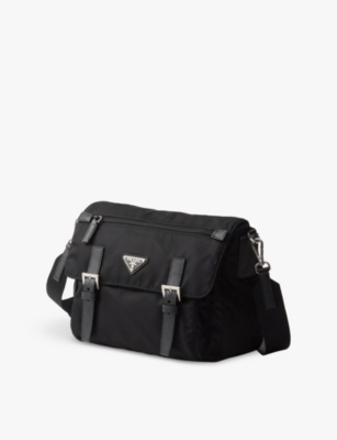 PRADA: Re-Nylon brand-plaque polyamide shoulder bag